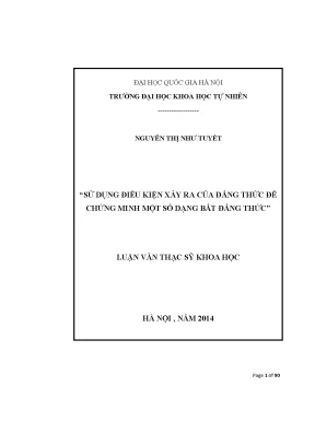 Chứng Minh Bất Đẳng Thức Qua Điều Kiện Xảy Ra Của Đẳng Thức