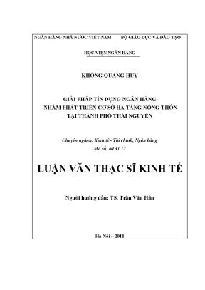 Giải Pháp Tín Dụng Ngân Hàng Phát Triển Cơ Sở Hạ Tầng