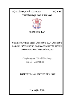 Nghiên Cứu Nồng Độ EBV-DNA Trong Ung Thư Vòm Mũi Họng 