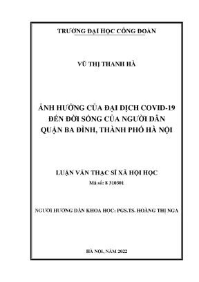 Ảnh Hưởng Của Đại Dịch COVID-19 Đến Đời Sống Người Dân