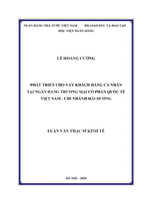 Phát Triển Cho Vay Khách Hàng Cá Nhân Tại Ngân Hàng
