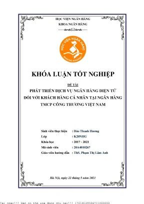Phát Triển Dịch Vụ Ngân Hàng Điện Tử Tại Vietinbank: