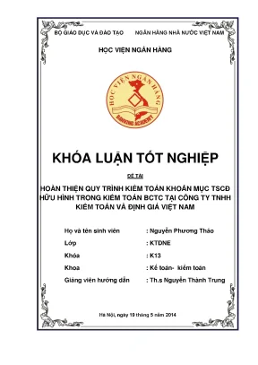 Hoàn thiện quy trình kiểm toán tài sản cố định hữu hình