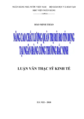 Quản Trị Rủi Ro Tín Dụng Tại Ngân Hàng Thương Mại Cổ