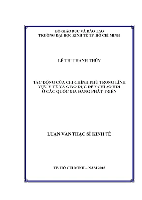 Tác Động Của Chi Chính Phủ Trong Y Tế Và Giáo Dục Đến