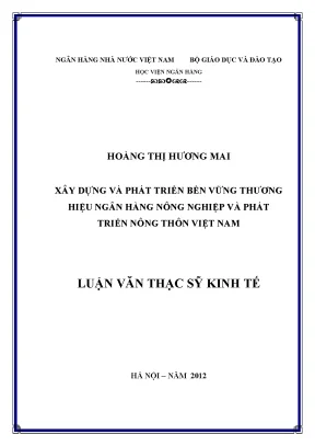 Xây Dựng Thương Hiệu Ngân Hàng Nông Nghiệp Việt Nam Bền Vững