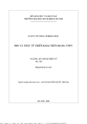 Nghiên Cứu Về Hệ Thống Đa Phương Tiện IMS Tại Đại Học