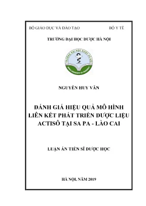 Đánh Giá Hiệu Quả Mô Hình Liên Kết Phát Triển Dược Liệu 