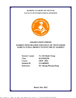 Chiến Lược Thâm Nhập Thị Trường Sản Phẩm Nông Nghiệp