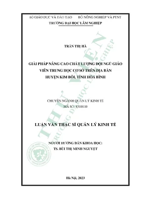 Giải Pháp Nâng Cao Chất Lượng Đội Ngũ Giáo Viên Trung