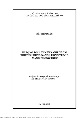 Cải Thiện Sử Dụng Năng Lượng Trong Mạng Đường Trục