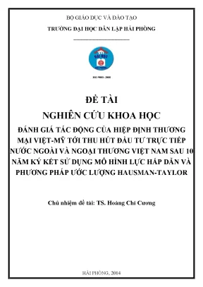 Đánh Giá Tác Động Của Hiệp Định Thương Mại Việt-Mỹ Đến