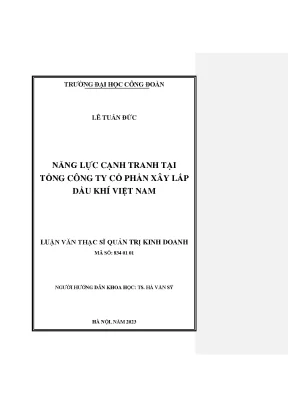 Năng Lực Cạnh Tranh Của Tổng Công Ty Cổ Phần Xây Lắp Dầu