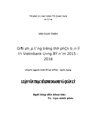 Giải pháp tăng trưởng thị phần bán lẻ tại Vietinbank