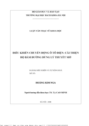 Cải Thiện Độ Bám Đường Cho Ô Tô Điện Bằng Lý Thuyết Mờ