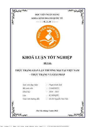 Thực Trạng Gian Lận Thương Mại Tại Việt Nam: Nguyên Nhân