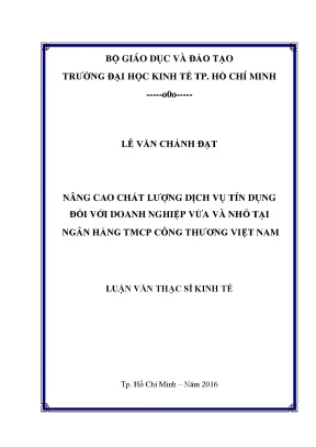 Nâng Cao Chất Lượng Dịch Vụ Tín Dụng Cho Doanh Nghiệp