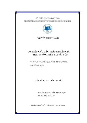 Nghiên Cứu Giá Trị Thương Hiệu Bia Sài Gòn: Phân Tích và