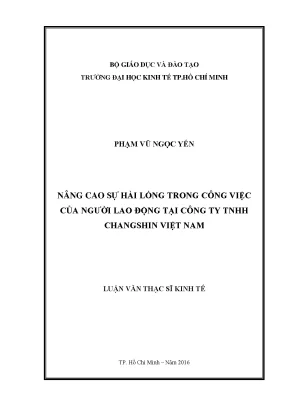 Nâng Cao Sự Hài Lòng Trong Công Việc Tại Công Ty TNHH