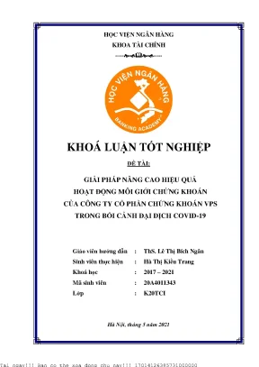 Giải Pháp Nâng Cao Hiệu Quả Hoạt Động Môi Giới Chứng