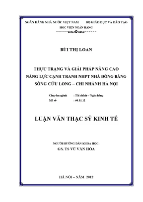 Nâng Cao Năng Lực Cạnh Tranh Ngân Hàng Phát Triển Nhà