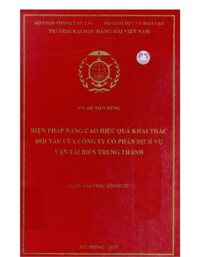 Nâng Cao Hiệu Quả Khai Thác Đội Tàu Vận Tải Biển Tại