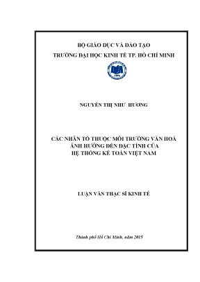 Tác Động Của Môi Trường Văn Hóa Đến Hệ Thống Kế Toán