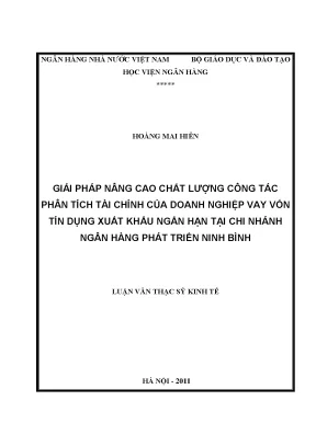 Giải Pháp Nâng Cao Chất Lượng Phân Tích Tài Chính Doanh
