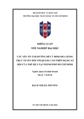 Yếu Tố Ảnh Hưởng Đến Ý Định Mua Hàng Trực Tuyến Của Thế