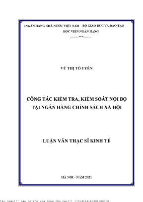 Nâng Cao Chất Lượng Kiểm Soát Nội Bộ Tại Ngân Hàng Chính