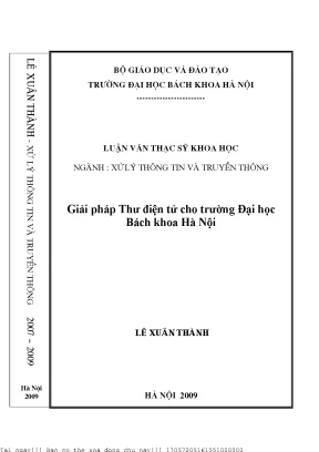 Giải pháp Thư điện tử cho Trường Đại học Bách khoa Hà Nội