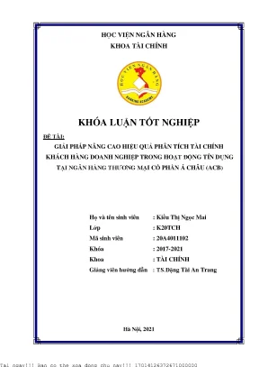 Giải Pháp Nâng Cao Hiệu Quả Phân Tích Tài Chính Doanh