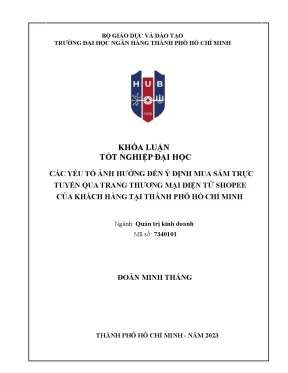 Các Yếu Tố Ảnh Hưởng Đến Ý Định Mua Sắm Trực Tuyến Trên 