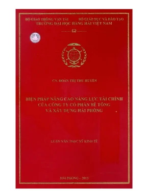 Nâng Cao Năng Lực Tài Chính Của Công Ty Cổ Phần Bê Tông