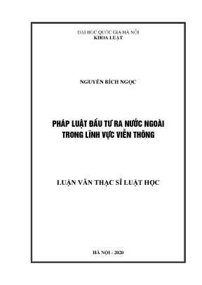 Pháp Luật Đầu Tư Ra Nước Ngoài Trong Lĩnh Vực Viễn