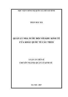 Quản Lý Nhà Nước Đối Với Khu Kinh Tế Cửa Khẩu Quốc Tế