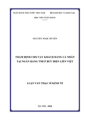Thẩm Định Cho Vay Khách Hàng Cá Nhân Tại Ngân Hàng TMCP