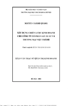Xây Dựng Chiến Lược Kinh Doanh Hiệu Quả Cho Công Ty Cổ