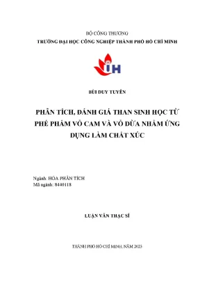 Nghiên Cứu Phân Tích Than Sinh Học Từ Vỏ Cam Và Vỏ Dừa