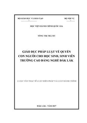 Giáo Dục Pháp Luật Về Quyền Con Người Cho Học Sinh, Sinh