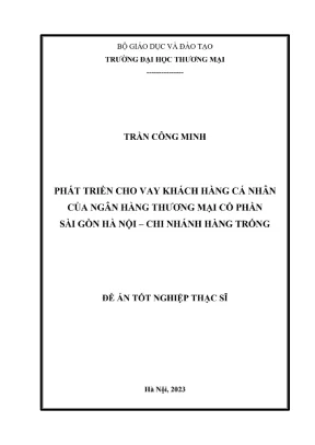 Phát Triển Cho Vay Khách Hàng Cá Nhân Tại Ngân Hàng