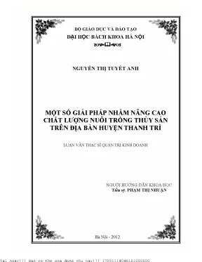 Giải Pháp Nâng Cao Chất Lượng Nuôi Trồng Thủy Sản Tại