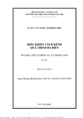 Luận Văn Thạc Sĩ Về Điều Khiển Tách Kênh Quá Trình Đa Biến