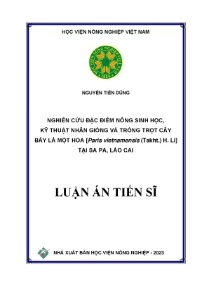 Nghiên Cứu Đặc Điểm Nông Sinh Học và Kỹ Thuật Nhân Giống