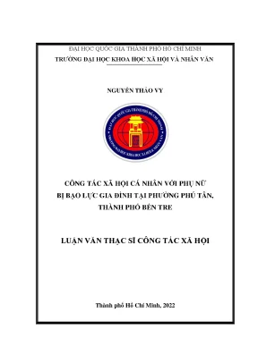 Công Tác Xã Hội Cá Nhân Hỗ Trợ Phụ Nữ Bị Bạo Lực Gia