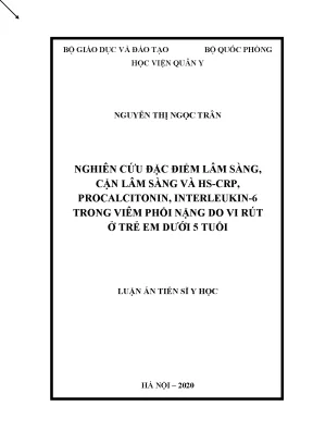 Nghiên Cứu Đặc Điểm Viêm Phổi Nặng Do Vi Rút Ở Trẻ Em