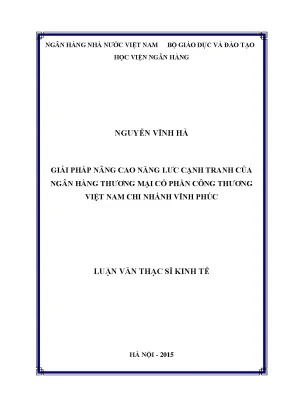 Giải Pháp Nâng Cao Năng Lực Cạnh Tranh Ngân Hàng Thương