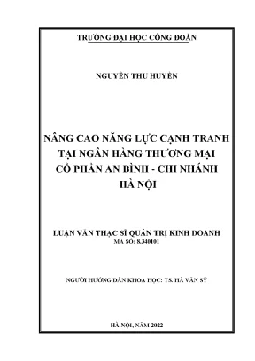 Nâng Cao Năng Lực Cạnh Tranh Tại Ngân Hàng Thương Mại Cổ