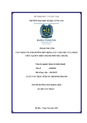 Những Nhân Tố Ảnh Hưởng Đến Động Lực Làm Việc Của Nhân