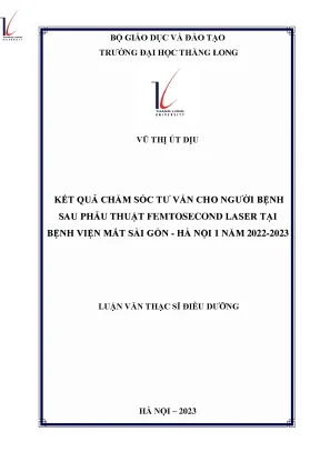 Kết Quả Chăm Sóc Tư Vấn Sau Phẫu Thuật Femto Laser Tại